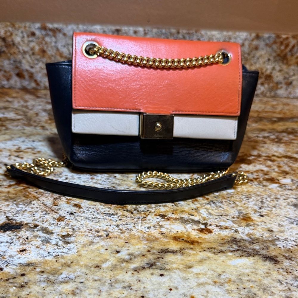 Mulberry Small Cheyne tricolour leather shoulder bag.